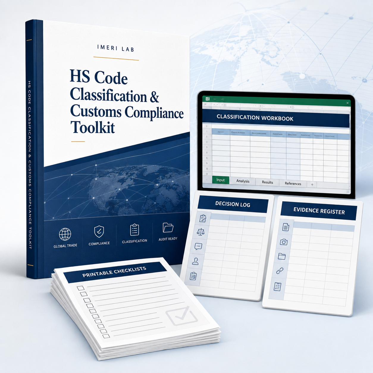Classification workbook, decision logs and printable checklists preview
